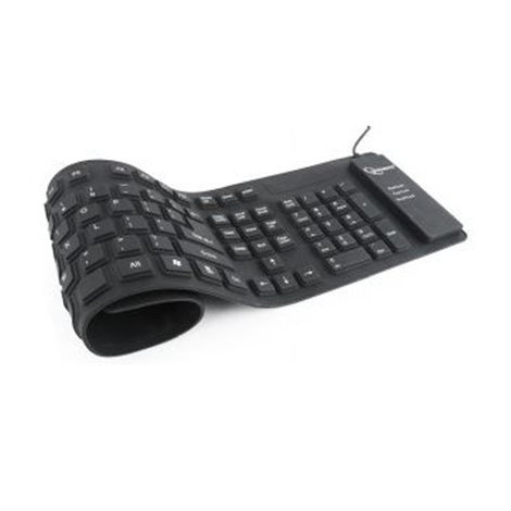 Gembird | Flexible keyboard | Wired | US | USB + PS/2 - 2